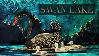 SWAN LAKE || Watercolor speedpaint || Very deep indigo || sketch