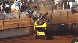 Update and Full Replay of Zeb Wise's terrifying crash at Charlotte Motor Speedway World Finals.