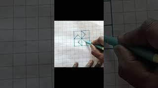Geometric pattern||Swastik pattern inside a square||#geometric ||#ytshorts
