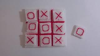 How to make a plastic canvas Tic Tac Toe Game