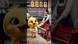 Lovely Duck purchased a piano for the little girl. #cute #duck #cuteanimals #shorts #animation