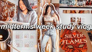 COLLEGE MIDTERMS WEEK STUDY VLOG *as an online fashion student*