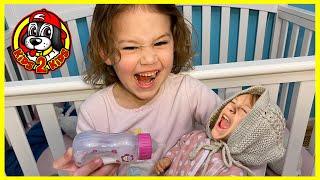 Kids Pretend  CALEB BECOMES THE WORST BABY FOR A DAY!