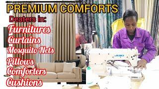 PREMIUM COMFORTS | DEALERS IN FURNITURES, CURTAINS, PILLOWS, CUSHIONS, COMFORTERS, MOSQUITO NETS.