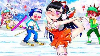 Anna & Alex & Raddy Skiing : Lisa's Charm is Irresistible | Gacha Life Rainbow Z