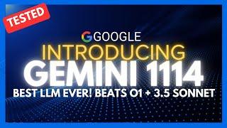 Gemini Exp 1114: The BEST LLM Ever! Beats o1-Preview + Claude 3.5 Sonnet! (Fully Tested)