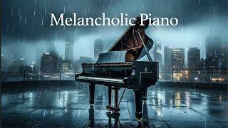 Melancholic Piano with Rain | Ambience Music for Study