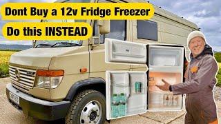 HOW TO RUN a 240v Fridge freezer on 12v in a  Camper Van - Recreational vehicle