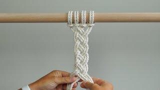 DIY Macrame Tutorial - Continuous Weave Method 1