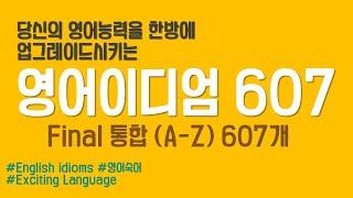 영어이디엄 607 Final 통합 | 1시간 흘려듣기