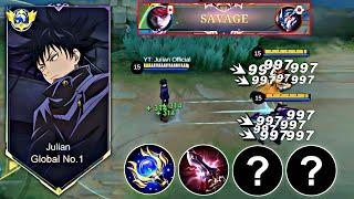 GLOBAL JULIAN GUIDE TO RANK UP FASTER IN 2024 AUTO SAVAGE(recommended)- TOP 1 GLOBAL JULIAN - MLBB