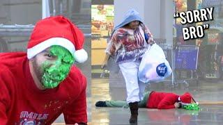 Falling In Front Of Christmas Shoppers