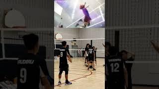 we tried a haikyuu slide attack in a game #volleyball #haikyuu #shorts #anime