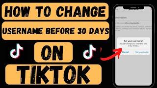 How To Change Username On TikTok Before 30 days (2023) | How To Change TikTok Username ?