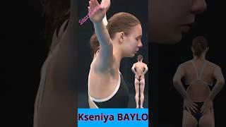 Perfect Dive By Beautiful Athlete | Women's Diving | Kseniya Baylo #sports #diving #ytshorts