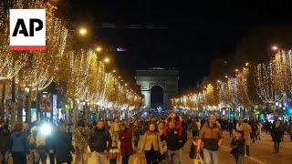 Christmas lights switched on in Paris