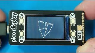 Pico Display: A small IPS LCD screen for the Raspberry Pi Pico, with 4 buttons and a RGB LED