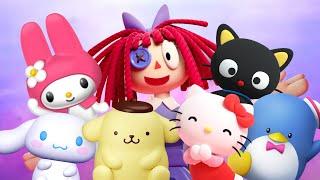 Ragatha (the Amazing Digital Circus) dressing as Sanrio characters