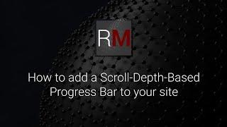 How to add a Scroll-based Progress Bar to your page