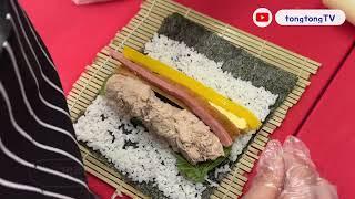 [통통김밥tv]메뉴소개_참치김밥 / Gimbap, popular snack in korea, Korean street food