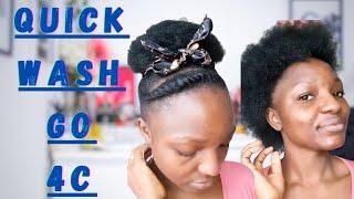 QUICK WASH & GO NATURAL HAIRSTYLE FOR MY BIG FOREHEAD #shorts