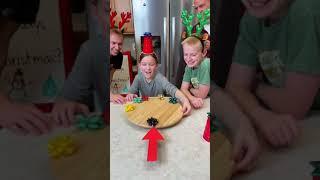 SPINNING CHRISTMAS BOW FAMILY GAME #fyp #challenge #familygames #soda