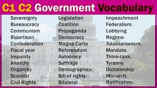 C1 C2 Government and Politics Vocabulary for IELTS, TOEFL, and PTE