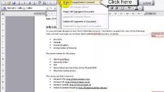 Deleting A Comment Microsoft Word 2003