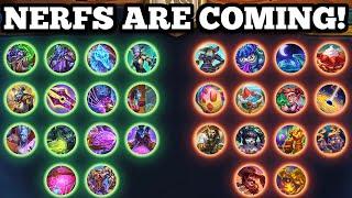 THEY’RE NERFING EVERYTHING! 14 NERFS and BUFFS teased! Wild nerf as well!