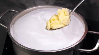 Simply add butter to boiling milk! I don't shop in stores anymore. Only 2 ingredients