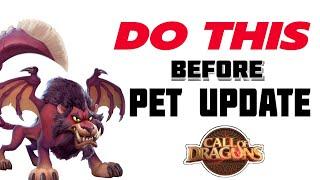 call of dragons - do this NOW before NEW big PET UPDATE