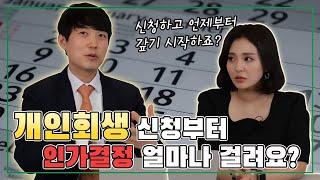 [개인회생 기간] 개인회생 신청부터 개시결정까지 얼마나 걸릴까요?