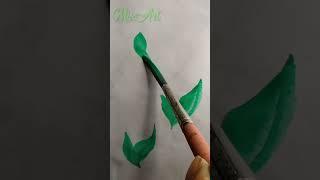 easy leaf painting idea  #mixart #shorts #youtubeshorts #art #satisfying