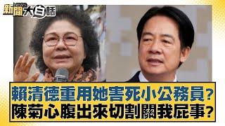 賴清德重用她害死小公務員？陳菊心腹出來切割關我屁事？【新聞大白話】20241121-1｜謝龍介 羅旺哲 陳揮文