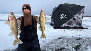 Early Ice Fishing on Red Lake! Catch N' Cook