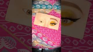 Bold Yellow Eye Makeup Look | Practice Skin Transformations  #EyeMakeup #MakeupLover #BeautyArt