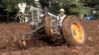 Old tractors plowing full power in mud | Aratura Landini testacalda + FIAT @ Budrio (BO)