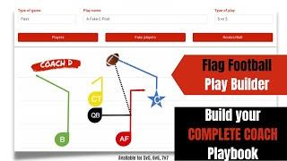 Flag Football Play Builder with Coach D | Youth Flag Football Plays for Kids | Build your Playbook!