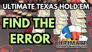 ULTIMATE TEXAS HOLD 'EM in LAS VEGAS! FIND THE ERROR! 