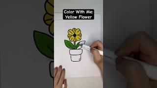 The two shades of yellow make this flower pop! #boldandeasycoloring #colorwithme #relaxandcolor