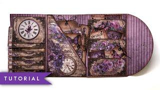 My White Cat Journal, FOLIO  TUTORIAL, Amethyst Of Love, Purple Junk Journal, Folio, Printable Kit.