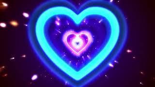 Neon Lights Love Heart Tunnel ║ TikTok Trend ║ 4K Romantic Glow - Moving Background #tunneltrend