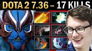 Nightstalker Gameplay Miracle with 17 Kills and Radiance - Dota 7.36