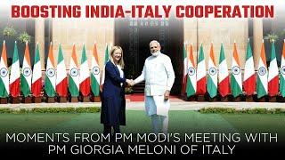 Boosting India-Italy cooperation | Moments from PM Modi's meeting with PM Giorgia Meloni of Italy