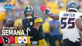 Houston Texans vs. Pittsburgh Steelers | Pretemporada Semana 1 - NFL 2024 | Resumen en español