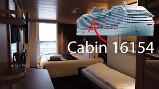 MSC World Europa Aurea balcony cabin tour