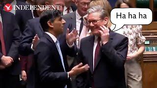 Keir Starmer and Rishi Sunak laugh together weeks after Labour beats Tories