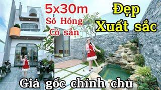 Ấn Tượng 5x30m ĐẸP XUẤT SẮC-Có Hồ Cá+Full Nội Thất-SỔ HỒNG có sẵn-Nhà Kim Thủy ĐẸP MÊ LY đường ôtô