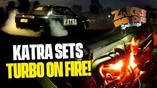 Katra spins his RB25 BMW E30 until the TURBO CATCHES ON FIRE