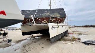 Tour of Our Hurricane Beryl Damaged Catamaran